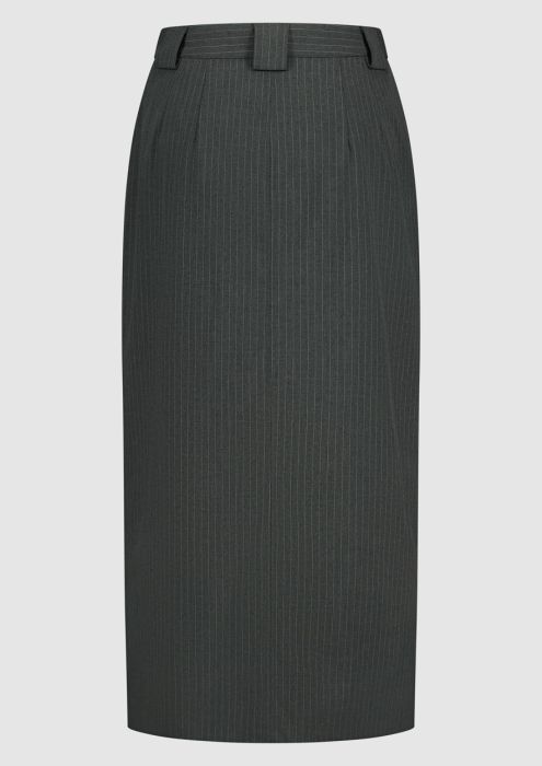 Ruth Pencil Skirt Dark Grey Stripe