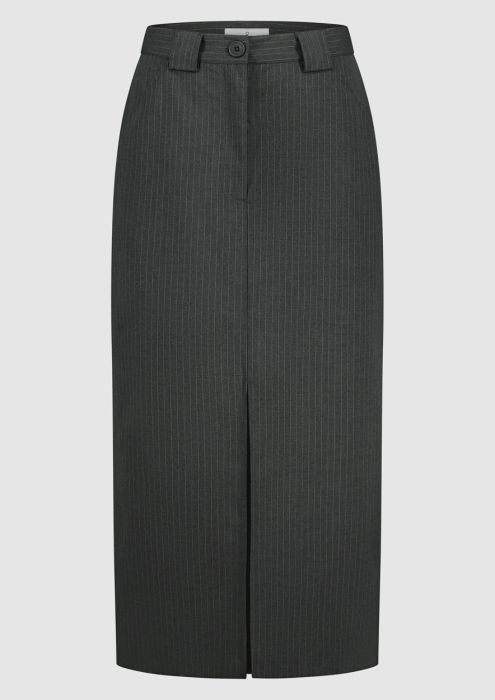 Ruth Pencil Skirt Dark Grey Stripe