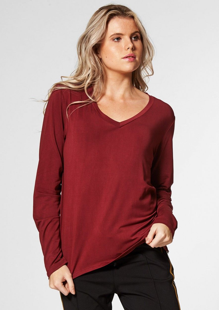 Monica rood dames shirt lange mouwen | Circle Of official webshop