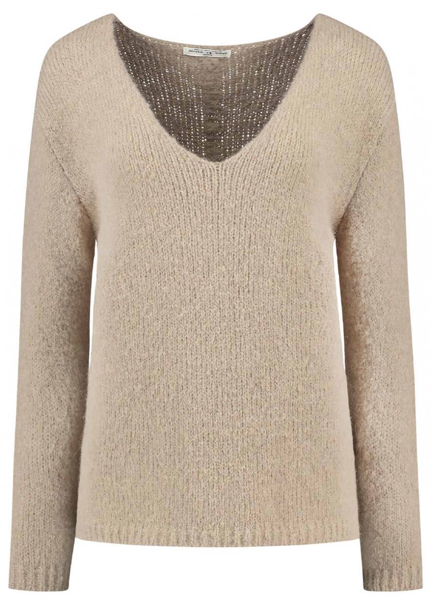 Pam zandkleurige gebreide trui voor dames Circle Of Trust official webshop