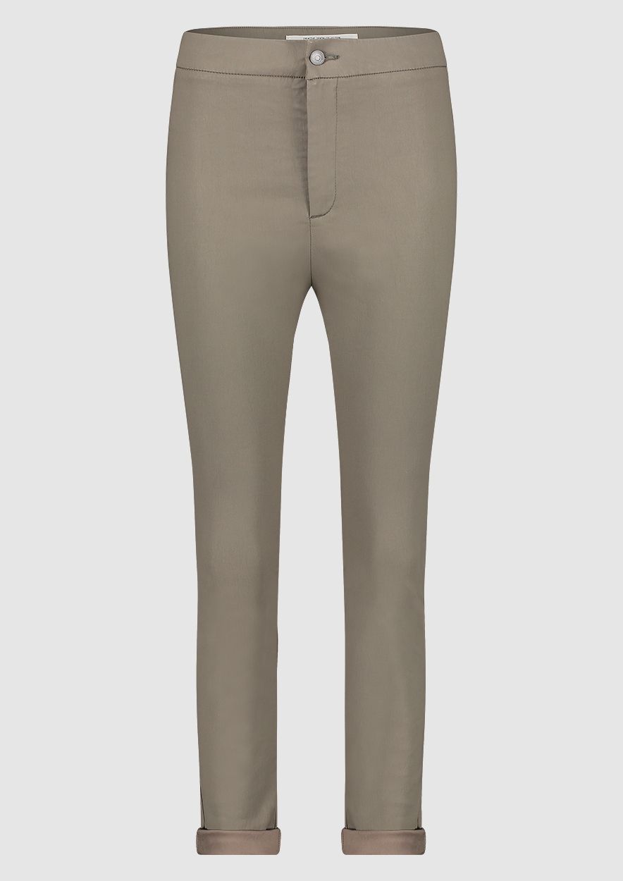 Jill taupe skinny pants with a smooth coating for women
