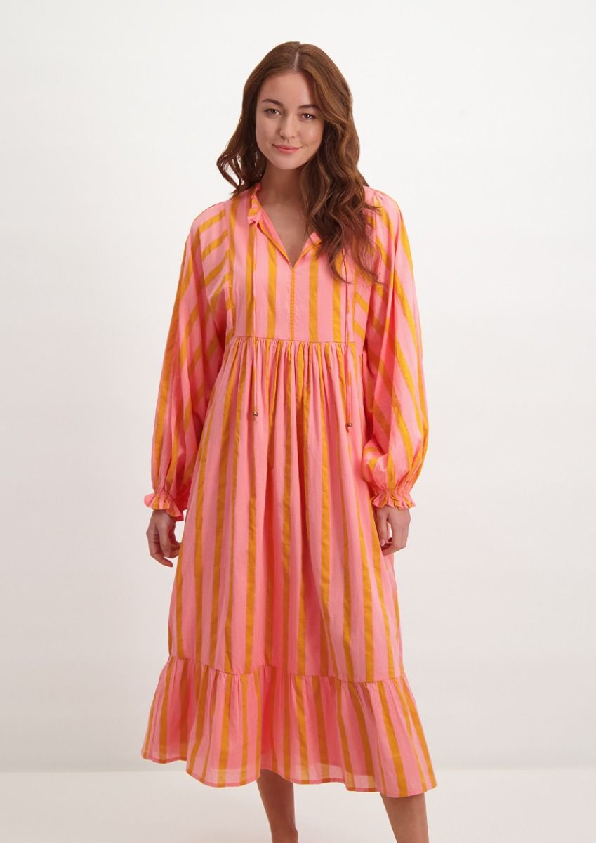 Reese oranje roze jurk voor dames | webshop